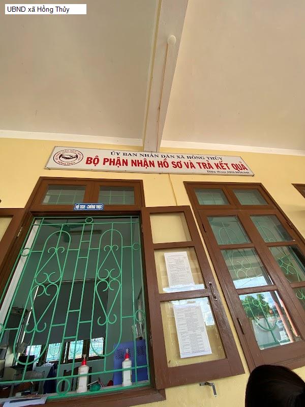 UBND xã Hồng Thủy